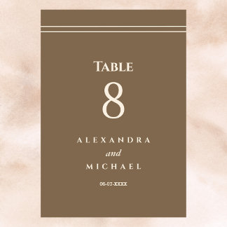 Elegante minimalistische crème taupe bruiloft kaart