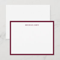 Elegante Minimalistische Donker Bourgondische Naam