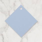 Elegante minimalistische Dusty Blue Favoriet Label (Achterkant)
