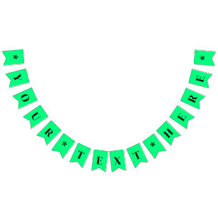 Elegante minimalistische effen neon lente groene k vlaggetjes