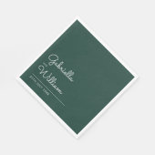Elegante minimalistische Emerald schrift servetten (Hoek)