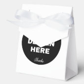 Elegante, minimalistische en strakke zwarte QR-cod Bedankdoosjes (Voorkant)