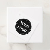 Elegante, minimalistische en strakke zwarte QR-cod Bedankjes Labels (In situ)