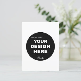 Elegante, minimalistische en strakke zwarte QR-cod Briefkaart