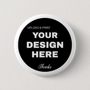 Elegante, minimalistische en strakke zwarte QR-cod Ronde Button 5,7 Cm