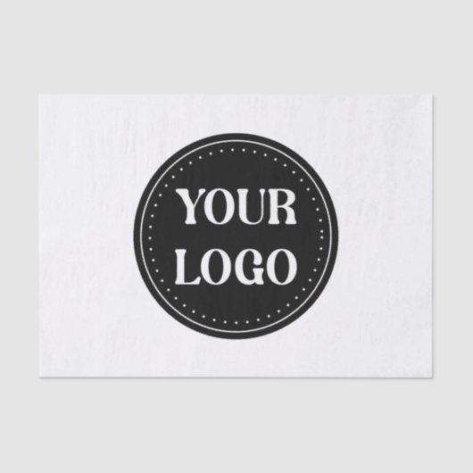 Elegante, minimalistische en strakke zwarte QR-cod Tissuepapier (Voorkant)