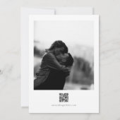 Elegante minimalistische foto QR-code Sla de datum Kaart (Achterkant)