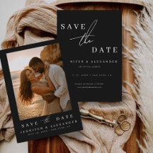Elegante Minimalistische Foto Save the Date Huweli