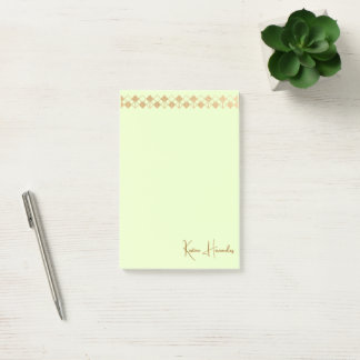 Elegante minimalistische gouden accent munt groen post-it® notes