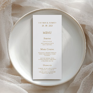 Elegante Minimalistische Gouden Formele Script Tro Menu