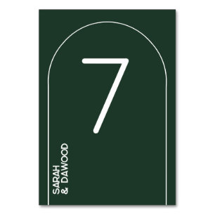 Elegante minimalistische groene witte moslim bruil kaart