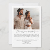 Elegante minimalistische handschrift bruiloft 2 fo bedankkaart (Achterkant)