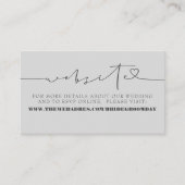 Elegante Minimalistische Huwelijkswebsite Informatiekaartje (Voorkant)