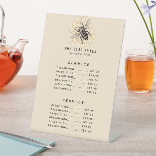 Elegante & Minimalistische Imker Reclamebord Met Voetstuk