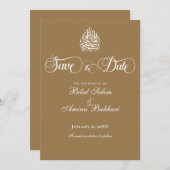 Elegante minimalistische islamitische bruiloft Sav Kaart (Voorkant / Achterkant)
