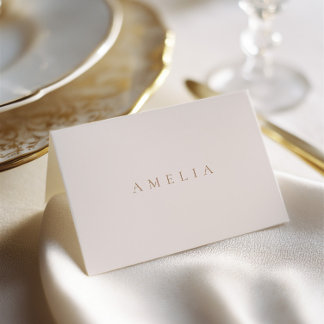Elegante Minimalistische Ivoorkleurige Taupe Bruil Kaart