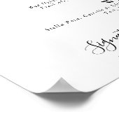Elegante Minimalistische Kalligrafie Bruiloft Bar Poster (Hoek)