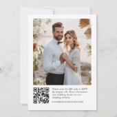 Elegante minimalistische kalligrafie bruiloft één kaart (Achterkant)