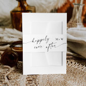 Elegante minimalistische kalligrafie zwart wit bru uitnodigingen wikkel