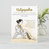 Elegante minimalistische Kathak dansprogramma uitn Kaart (Staand voorkant)