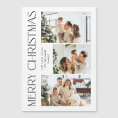 Elegante minimalistische kerst 3 FOTO magnetische (Voorkant)