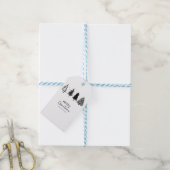 Elegante minimalistische kerstboom cadeaulabel (Met Touw)