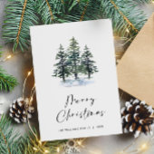 Elegante minimalistische kerstboom groet feestdagenkaart