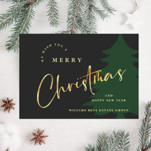 Elegante minimalistische kerstgroet Corporate Feestdagenkaart