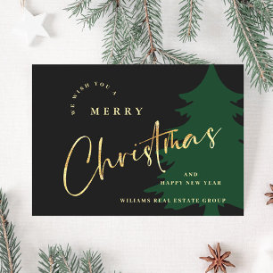Elegante minimalistische kerstgroet Corporate Feestdagenkaart