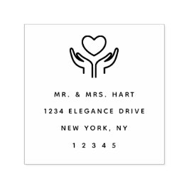 Elegante minimalistische klassieke rijke retouradr zelfinktende stempel