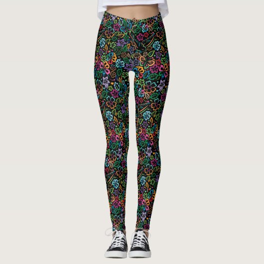 Elegante Minimalistische Kleur van Levensontwerp Leggings (Voorkant)