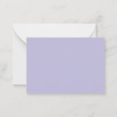 Elegante minimalistische Lavendel 2 border Notitiekaartje (Achterkant)