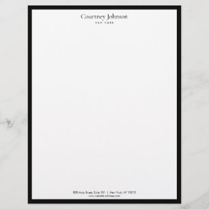 Elegante minimalistische luxe boetiek zwart/wit briefhoofd