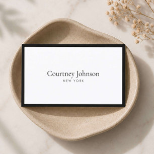 Elegante Minimalistische Luxe Boutique Zwart/Wit Visitekaartje