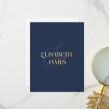 Elegante minimalistische marine blauw & goud aange