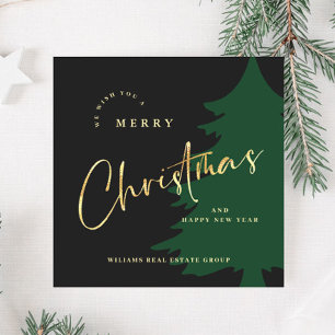 Elegante minimalistische Merry Christmas Corporate Feestdagenkaart