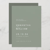 Elegante minimalistische mix & match moderne bruil save the date (Voorkant / Achterkant)