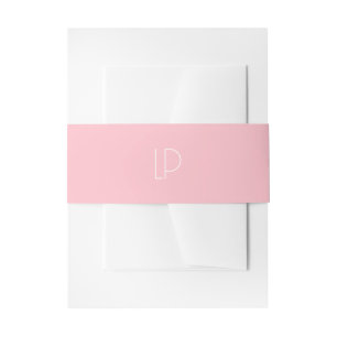 Elegante minimalistische moderne initiaal op paste uitnodigingen wikkel