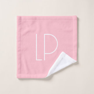 Elegante minimalistische moderne initiaal op paste washandje