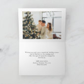Elegante minimalistische moderne kerst 6 foto feestdagen kaart (Binnen)