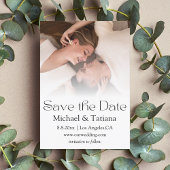 Elegante minimalistische moderne script vervaagde  save the date
