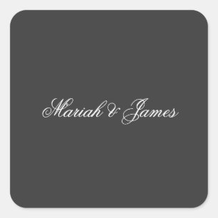 Elegante Minimalistische Moderne Vierkante Sticker