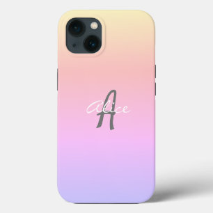 Elegante minimalistische monogram gemerkte cute sc iPhone 13 hoesje