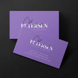 Elegante Minimalistische Paarse Trendy Wimpers Wen Visitekaartje