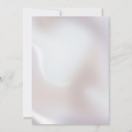 Elegante minimalistische parelmoer bruiloft uitnod kaart (Achterkant)