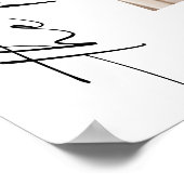 Elegante minimalistische partij begint nu bruiloft poster (Hoek)