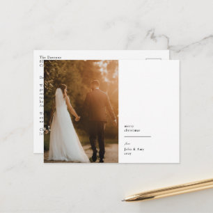 Elegante Minimalistische Portret Foto Vakantie Ans Feestdagenkaart