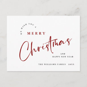 Elegante Minimalistische Prettig Kerstfeest Groet Feestdagenkaart