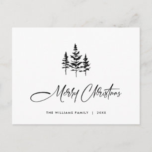 Elegante Minimalistische Prettig Kerstfeest Groet Feestdagenkaart