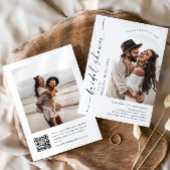 Elegante minimalistische QR code 2 FOTO Vrijgezell Kaart